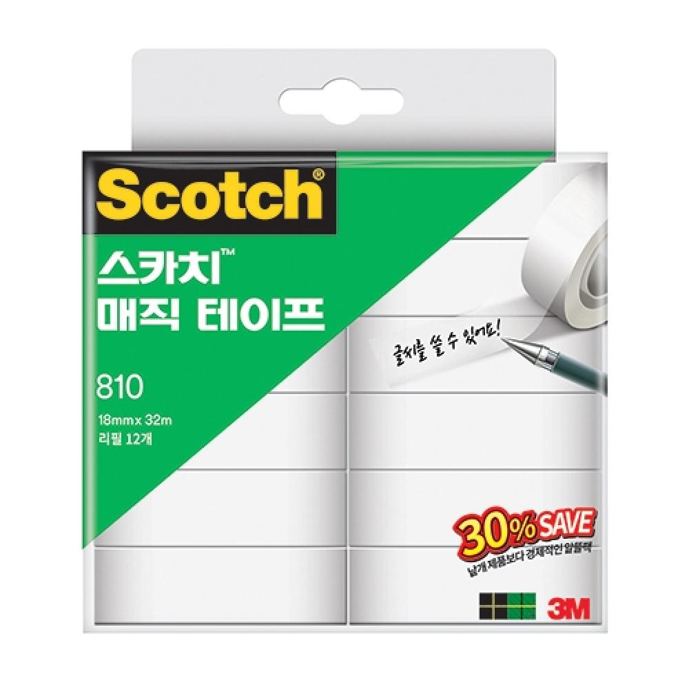 3M)스카치매직테이프리필810R-12 18x32M 세이빙팩30