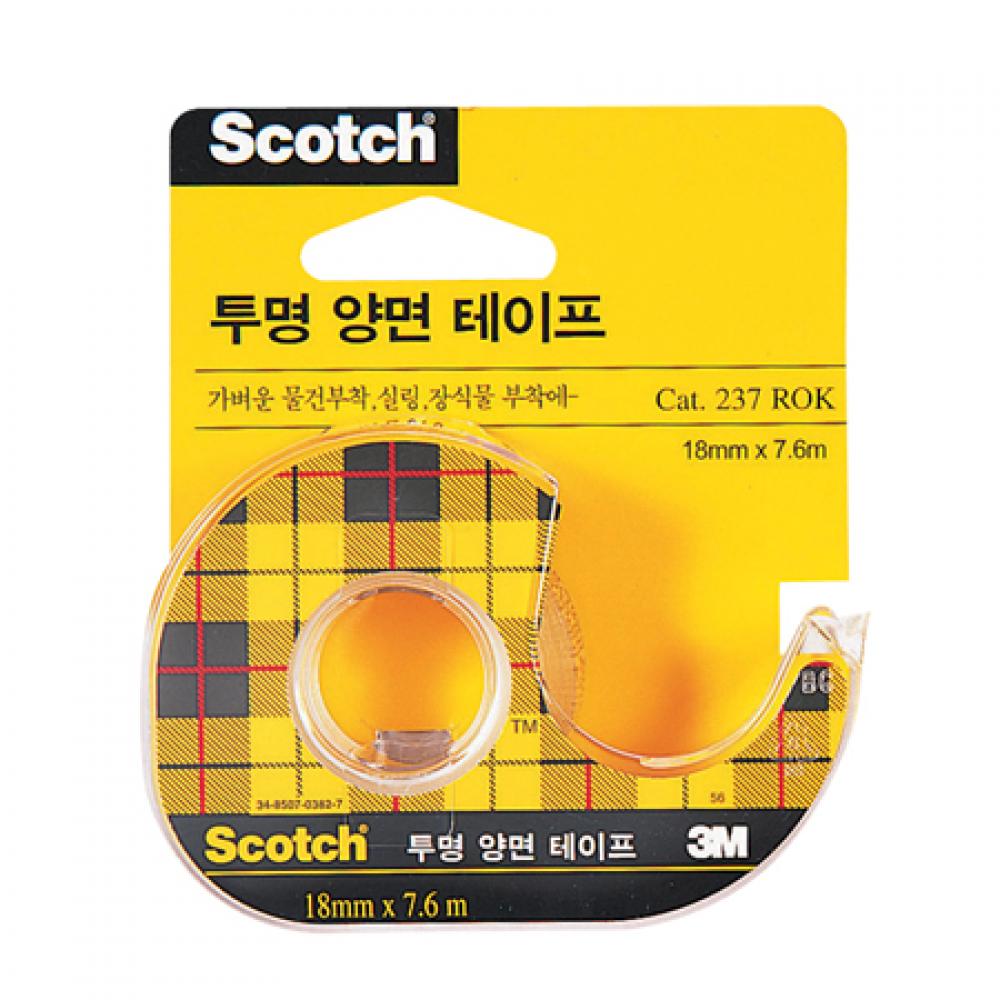 3M 투명양면테이프 237 18×7.6m  갑 12개입