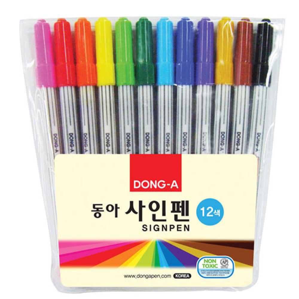 동아 싸인펜 12색세트 박스 96개입