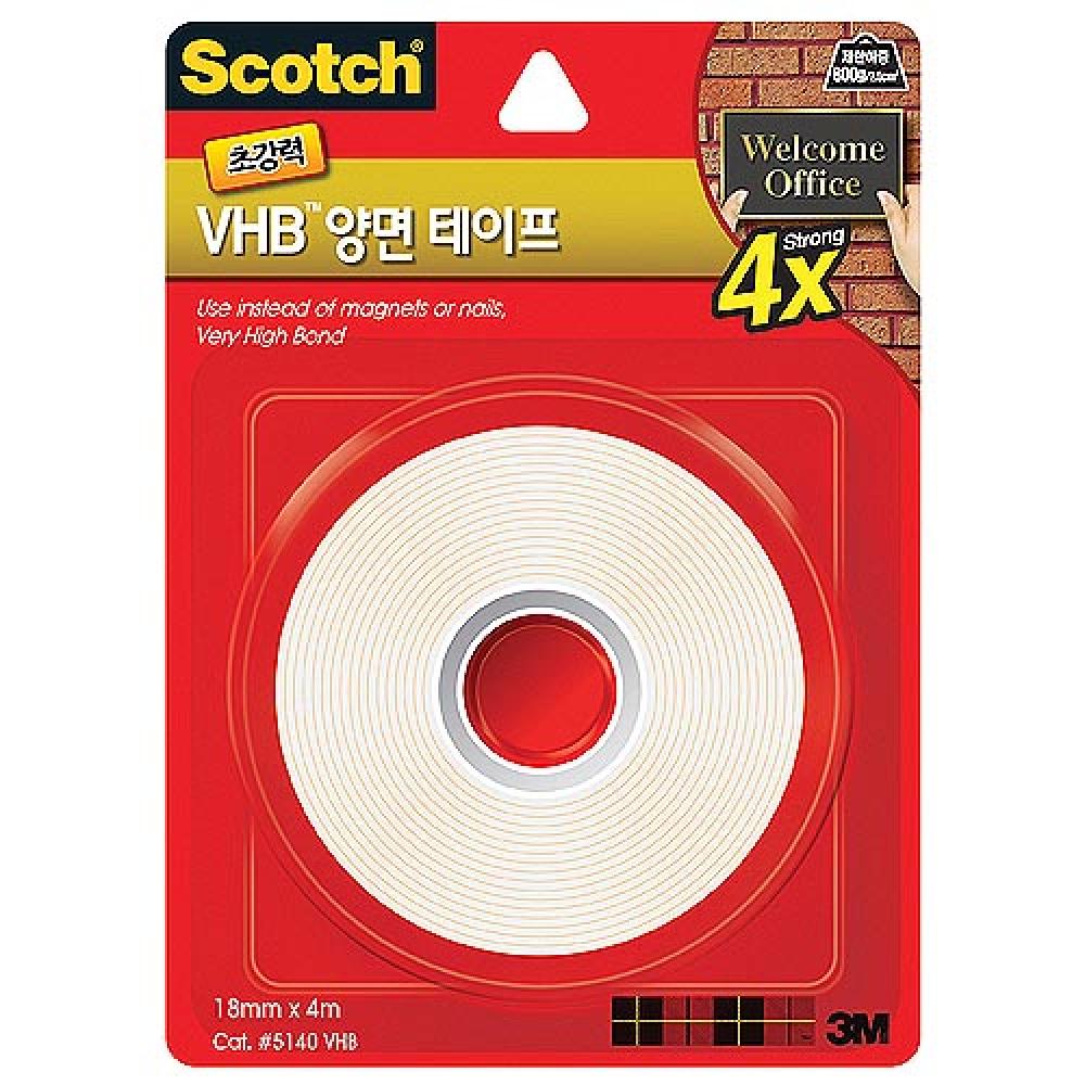3M 양면테이프 5140 18mm×4m VHB  갑 24개입