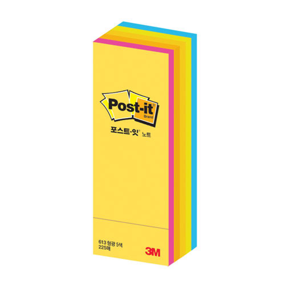 3M 포스트 잇 CU 13 형광 25×76  박스 320개입