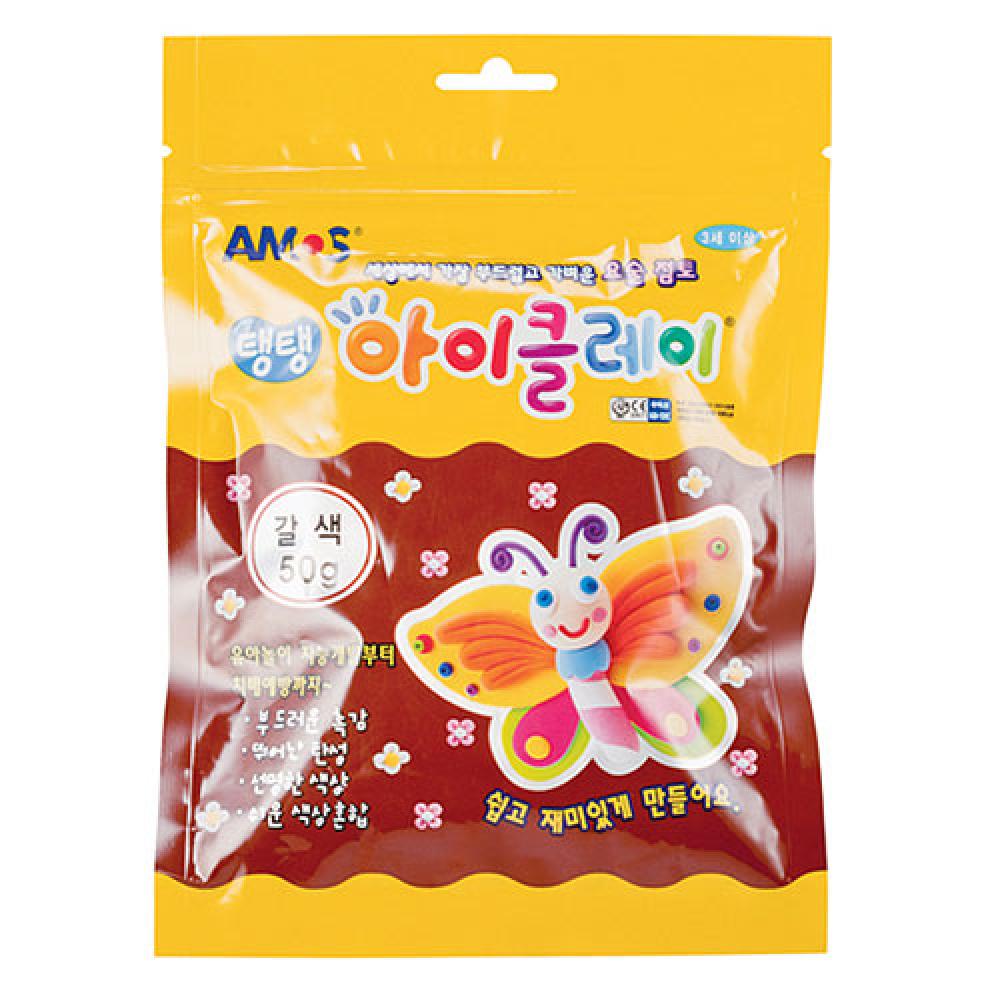 아모스 2500 탱탱 아이클레이 50g 갈색  박스 100개입
