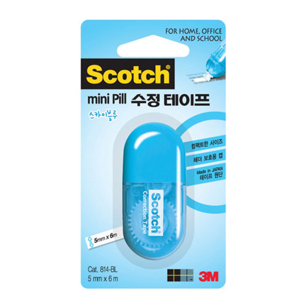 3M 미니필 수정테이프 5mm×6m 블루  박스 24개입