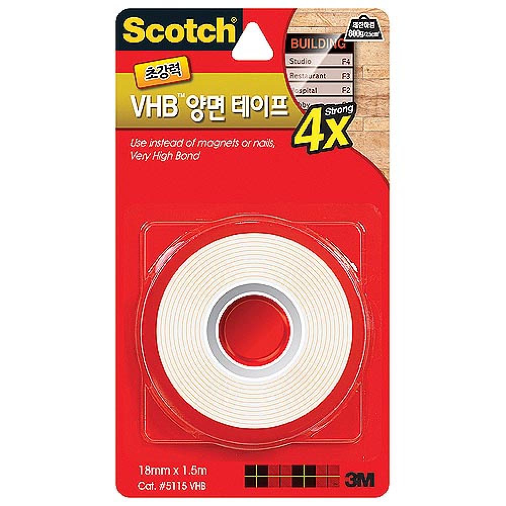 3M 양면테이프 5115 18mm×1.5m VHB  갑 24개입