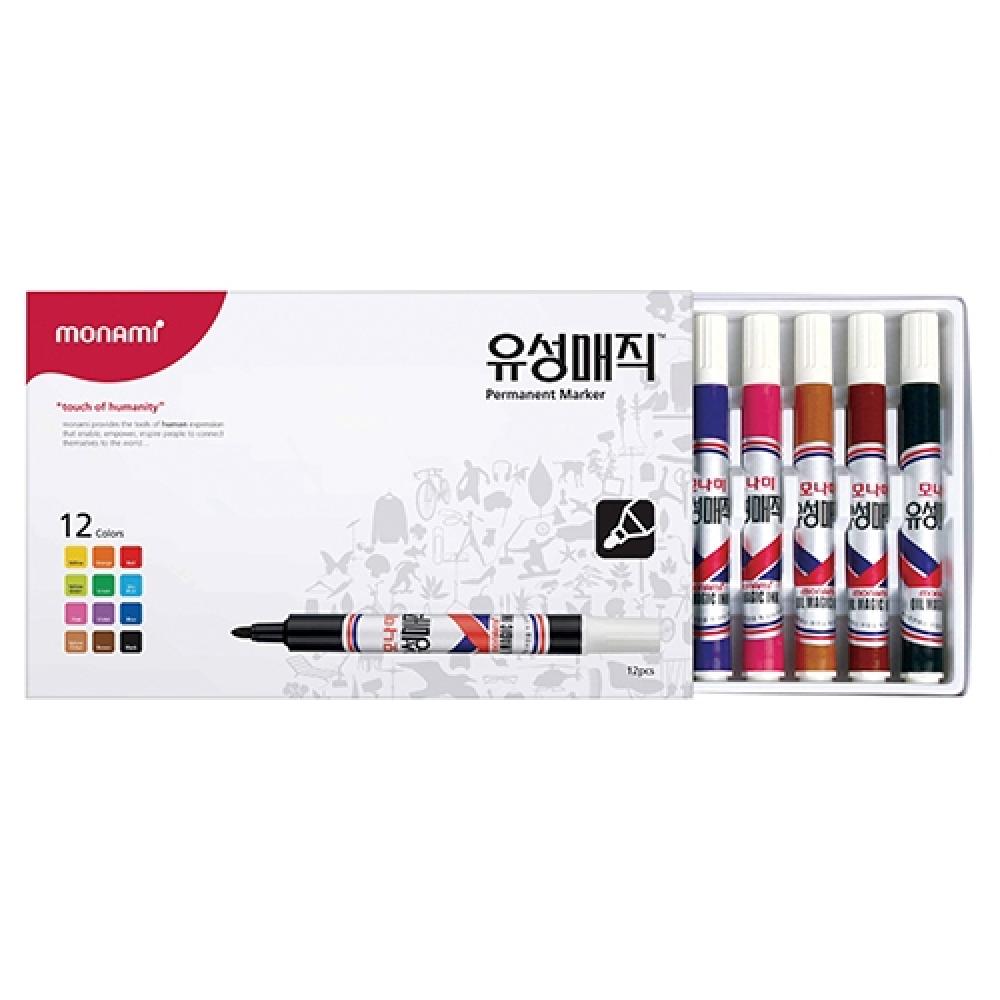 모나미 유성매직 12색세트 2.0mm  박스 30개입