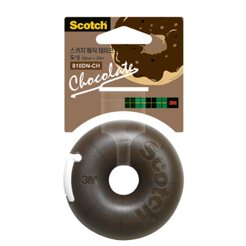 3M 매직테이프 도넛 초코 12mm×10m  갑 12개입