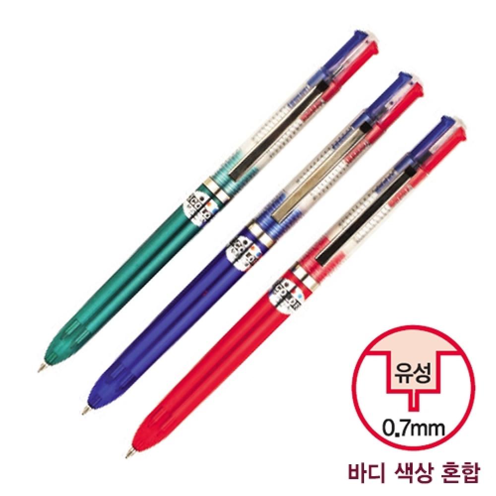 문화 3색볼펜 0.7mm  그루 12다스  144개입
