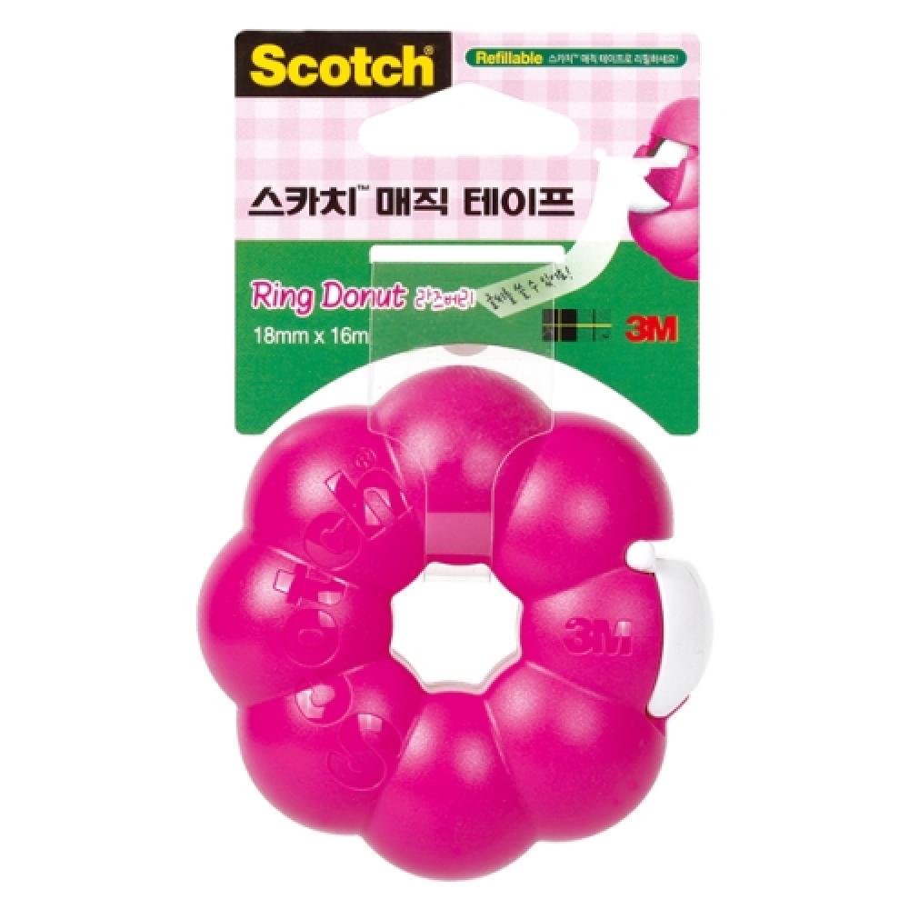 3M 스카치 매직테이프 링도넛 라즈베리  박스 24개입