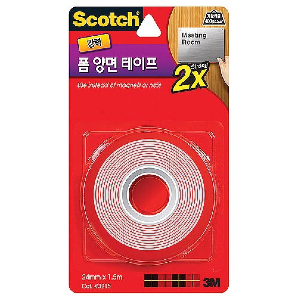 3M 폼양면테이프 3215 24mm×1.5m 강력  갑 24개입