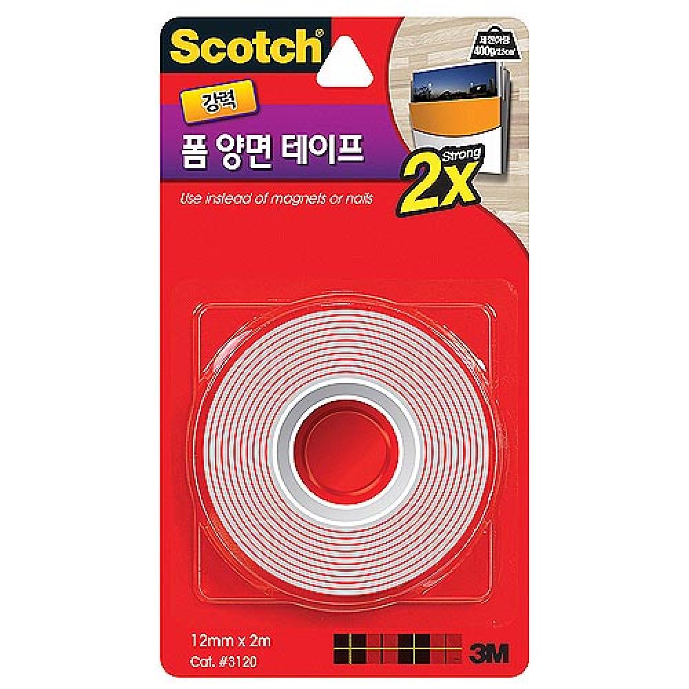 3M 폼양면테이프 3120 12mm×2m 강력  갑 24개입