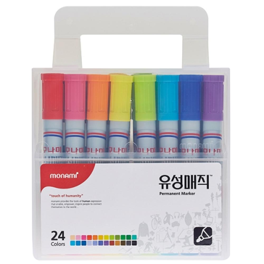 모나미 유성매직 24색세트 박스 24개입
