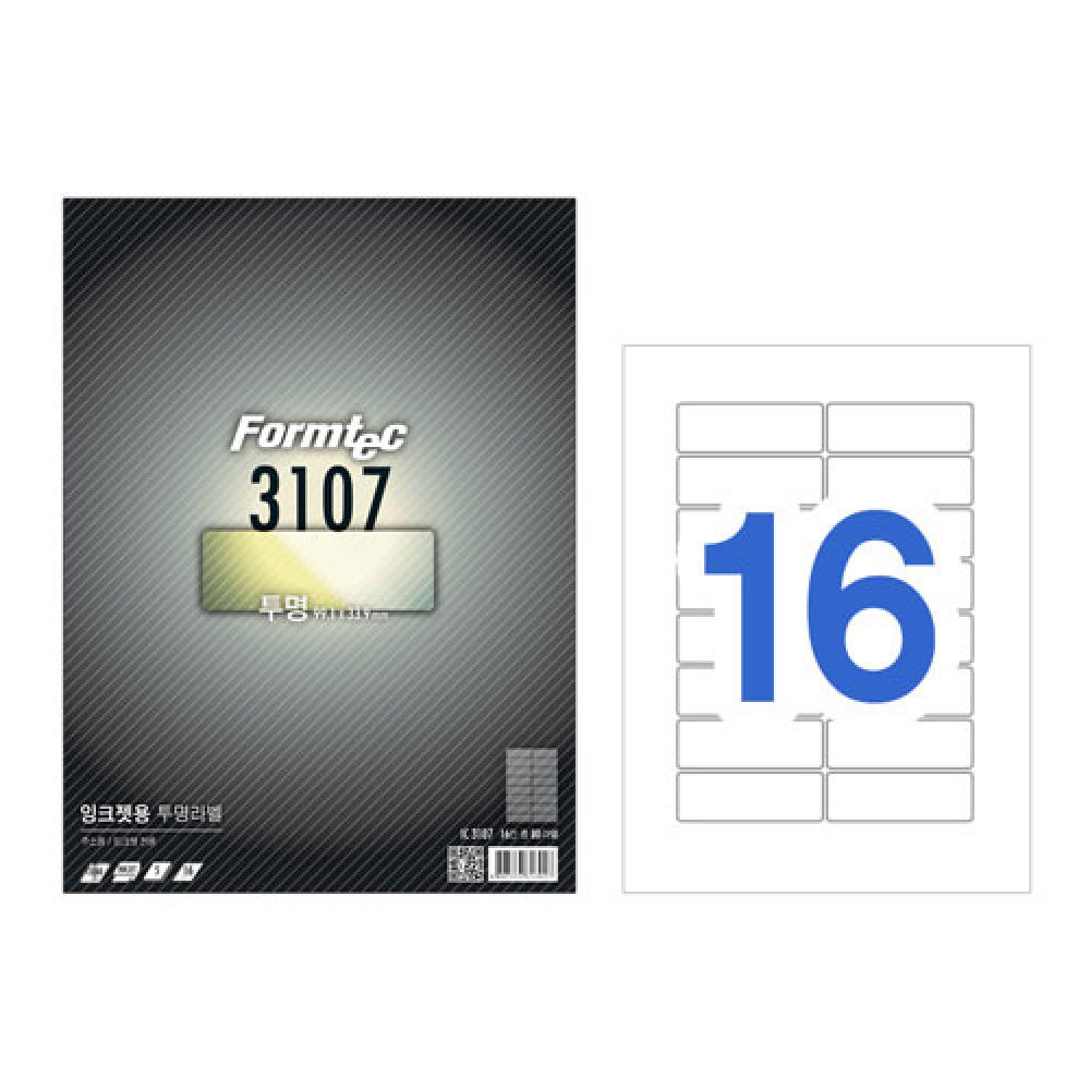 폼텍 잉크젯투명라벨 IC 3107 5매  박스 60개입