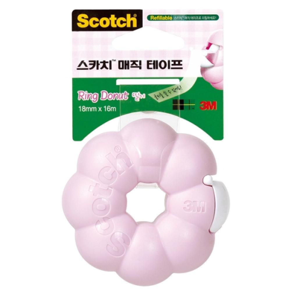 3M 스카치 매직테이프 링도넛 딸기  박스 24개입