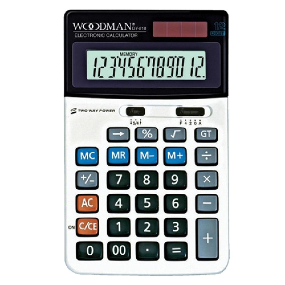 우드맨 계산기 DY 818 12자리  갑 10개입
