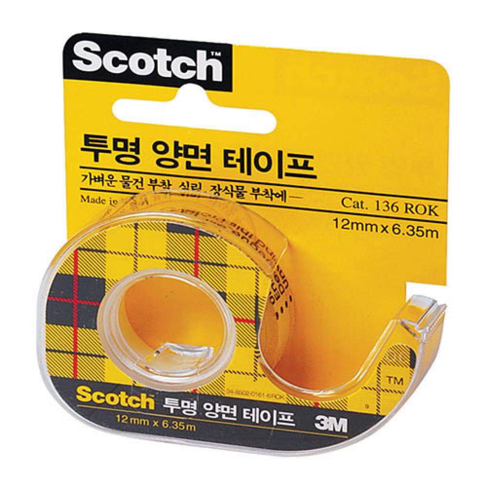 3M 투명양면테이프 137 12×11.4m  박스 72개입