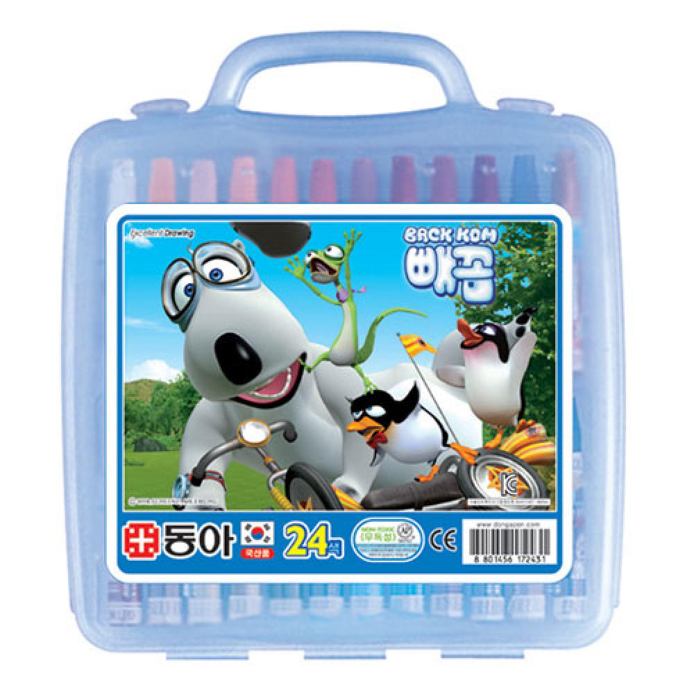 동아 크레파스 24색 남  박스 48개입