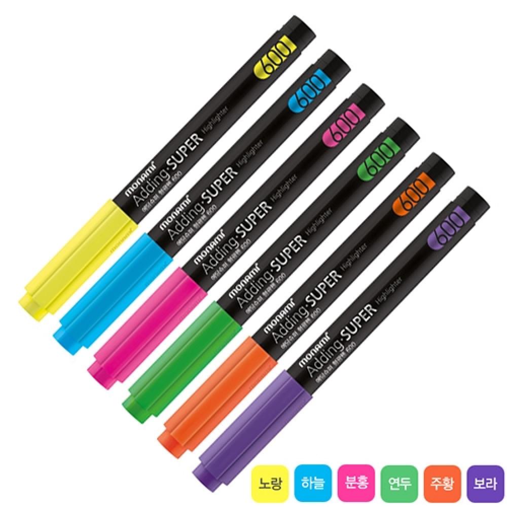 모나미 에딩 형광펜 4.0mm 노랑  박스 1152개입
