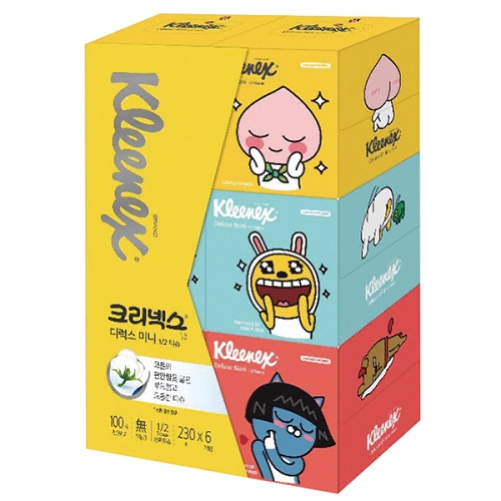 크리넥스 디럭스미니1 2티슈 230매×6입  박스 6개입