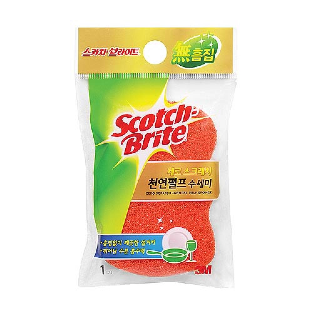 3M 제로스크래치 천연펄프스펀지 박스 50개입