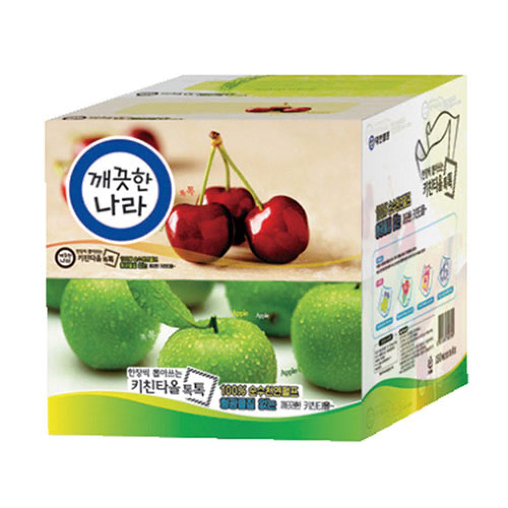 깨끗한나라 뽑아쓰는키친타올 150매X4입 박스 4팩입