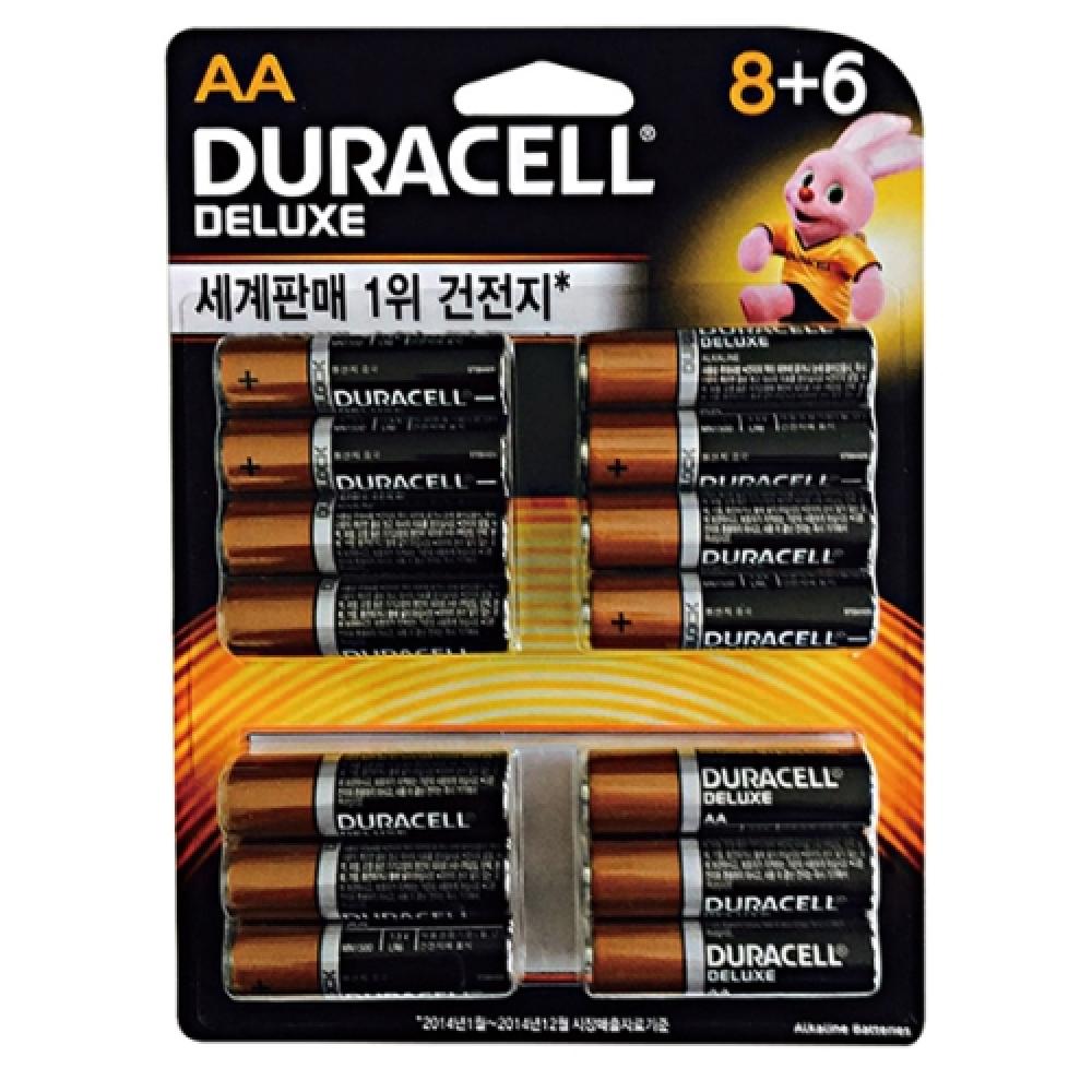 듀라셀디럭스건전지 AA B8 plus 6  갑 10개입