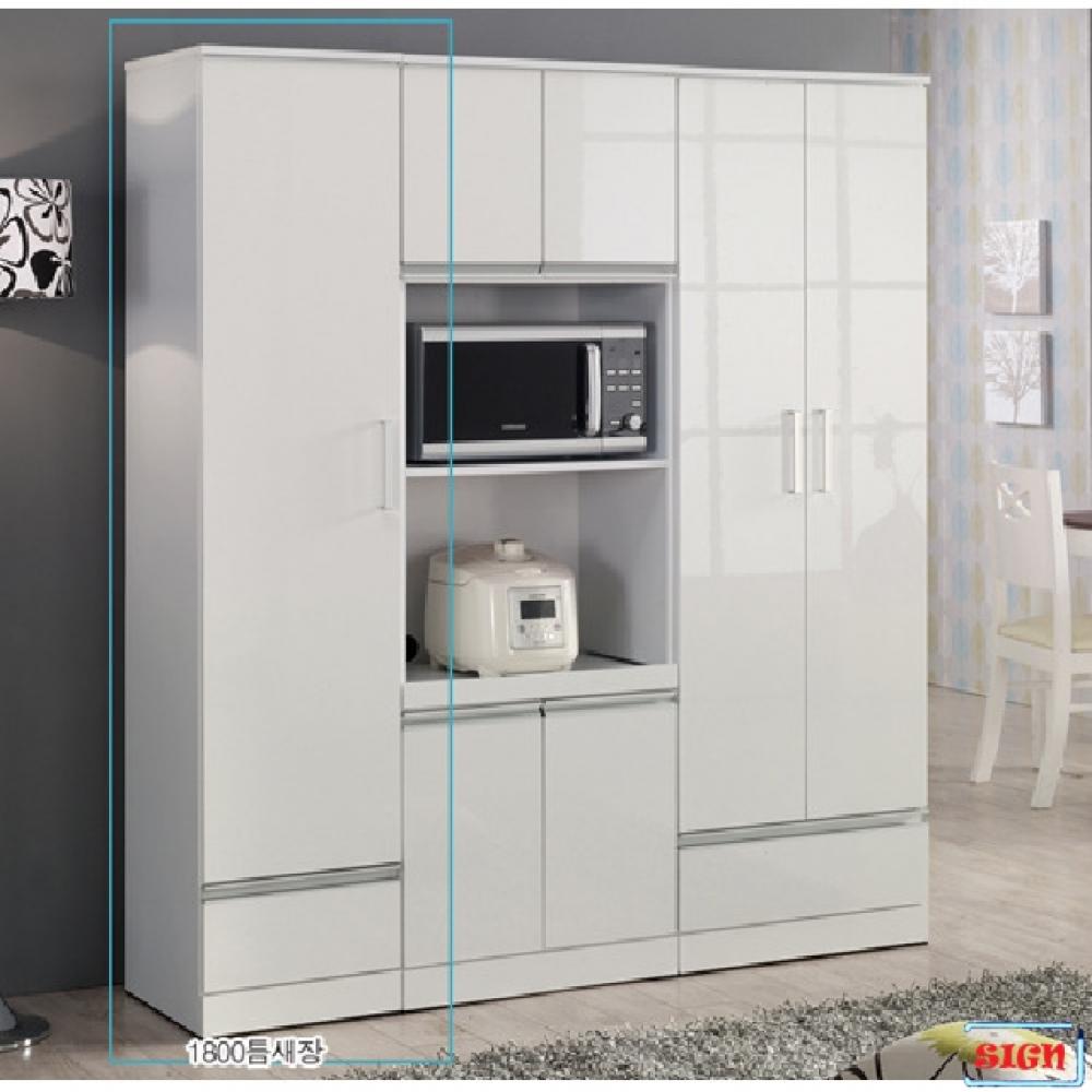HR 전면 UV 하이그로시 도장 주방 수납 틈새장 G-229