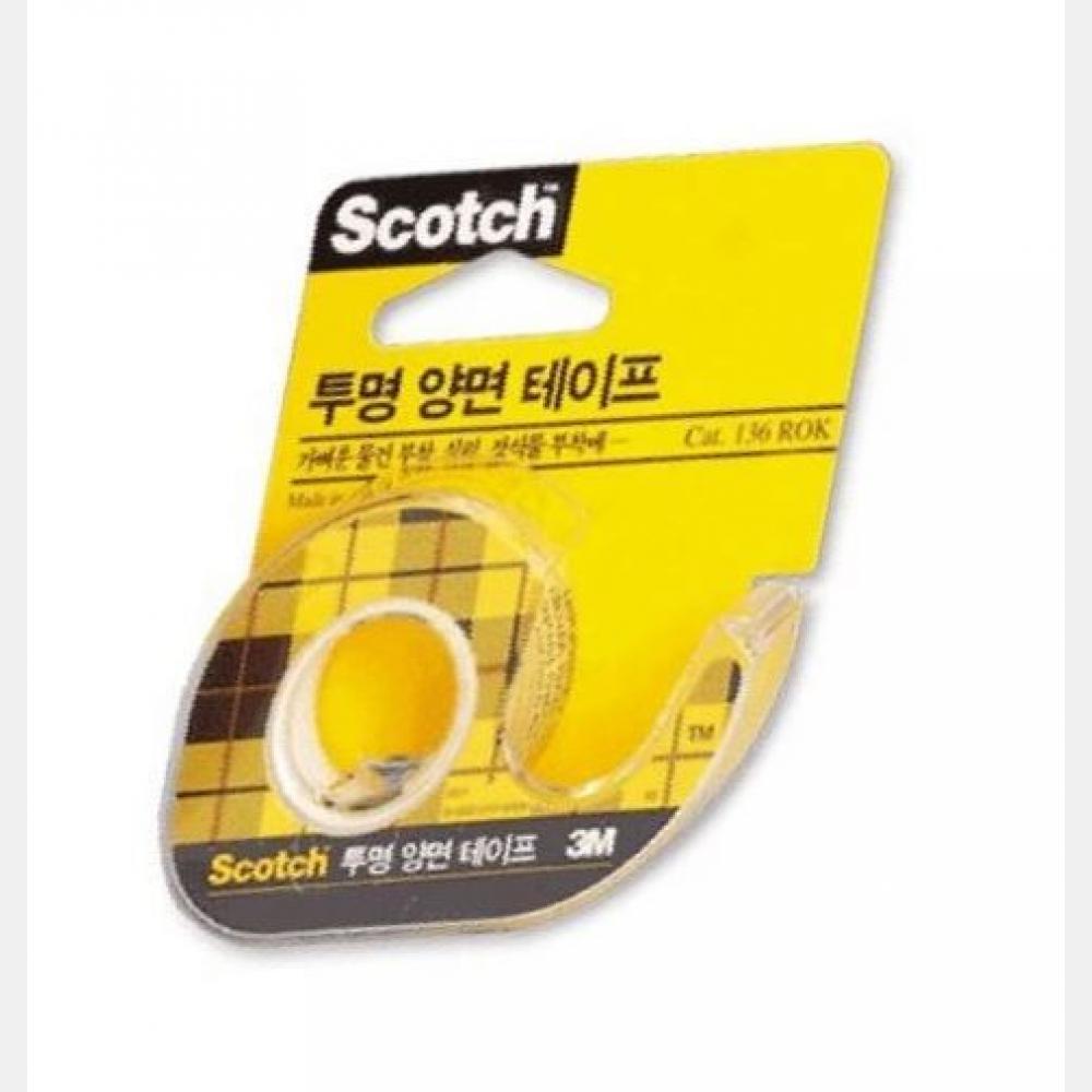 (set)3M투명양면테이프12mmx6.35m 12개