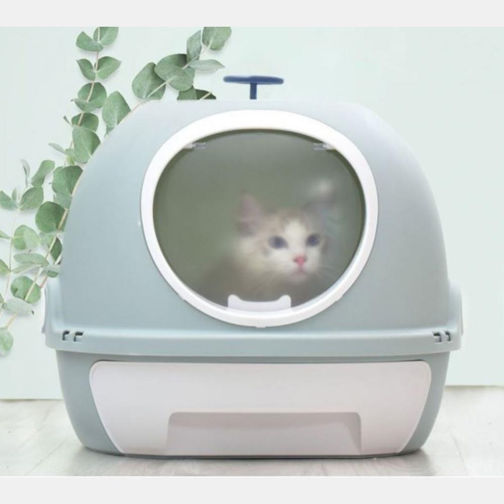 후드형 고양이화장실AT1002(그레이)