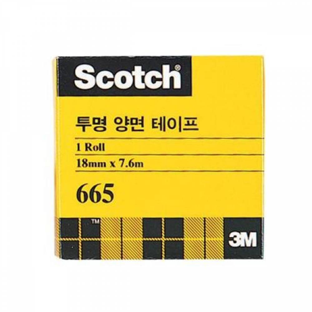 3M 투명 양면테이프 리필665237 18X7 6m 12개입