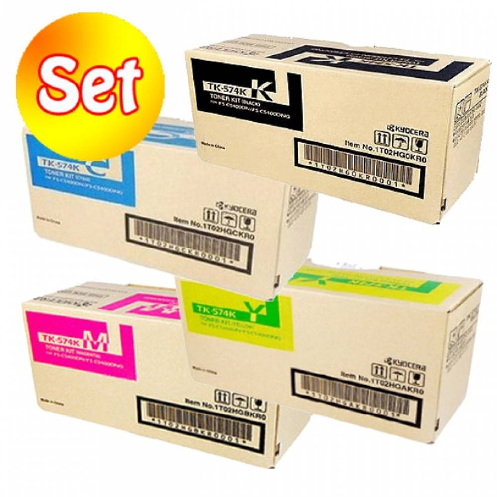 교세라 TK-574K 정품토너 4색 세트 FS-C5400DNG