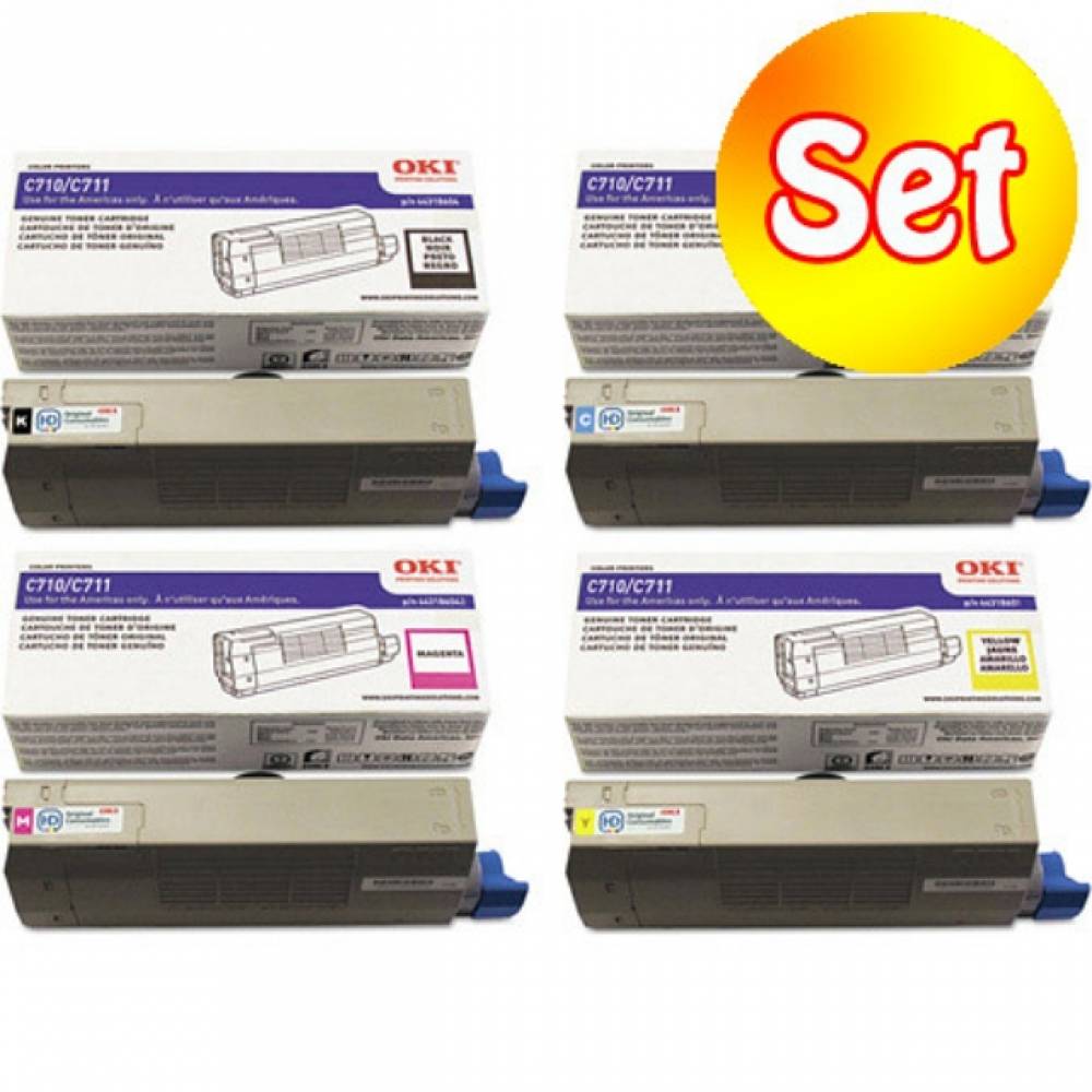 OKI 정품토너 4색 세트 C710DTN