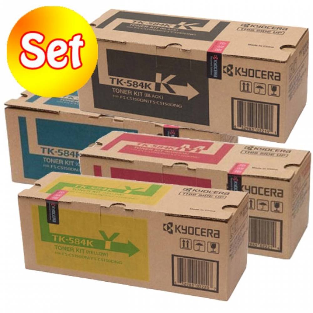 교세라 TK-584K 정품토너 4색 세트 FS-C5150DNG