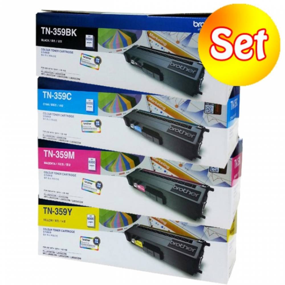 브라더 TN-359 정품토너 4색 세트 대용량 HL-L8350CDW