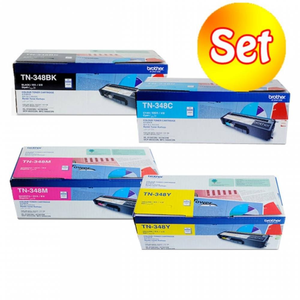 브라더 TN-348 정품토너 4색 세트 DCP-9055CDN