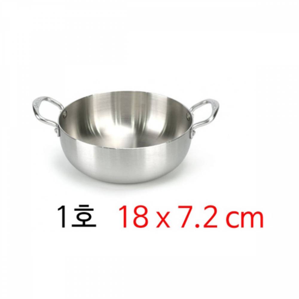 PB 스텐냄비 양수냄비 1호 18x7.2cm 1p