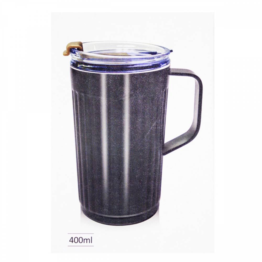 BTM 핫콤 뉴트로 스텐 텀블러 400ml 블랙