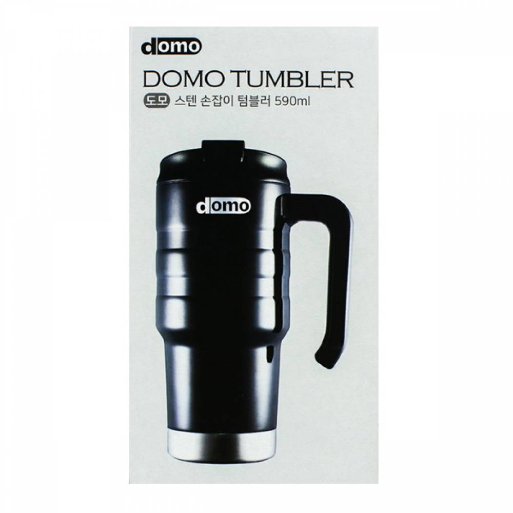 BTM 도모 스텐 손잡이 텀블러 블랙 590ml