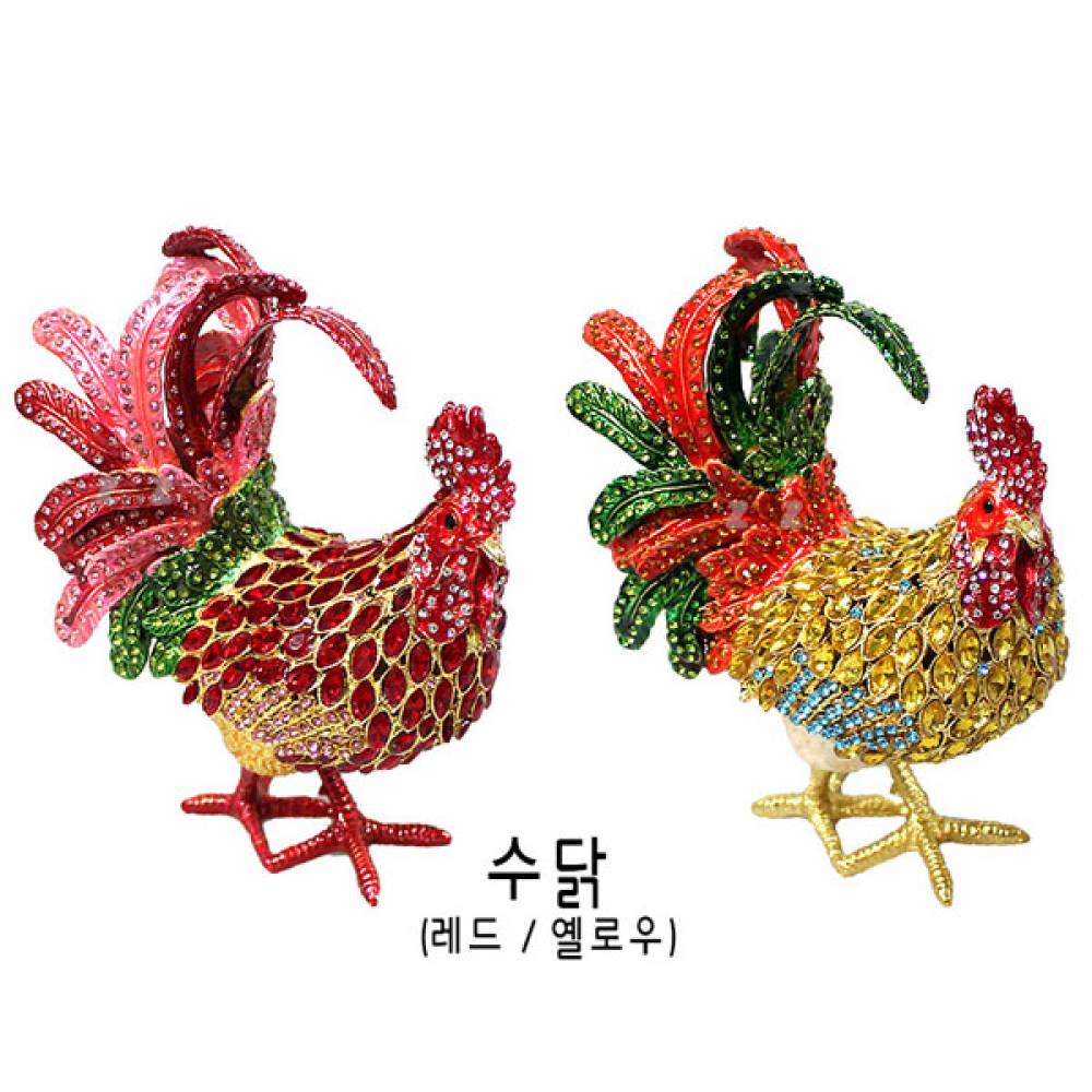 IS 고급 칠보 루비 닭장식 보관함 왕대