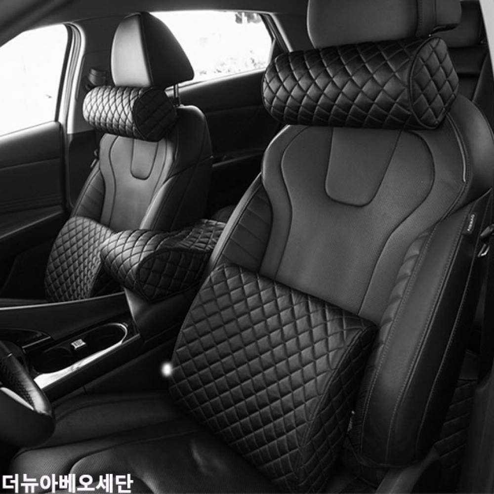 더뉴아베오세단 메모리폼 가죽쿠션 자동차쿠션 리무진엠보