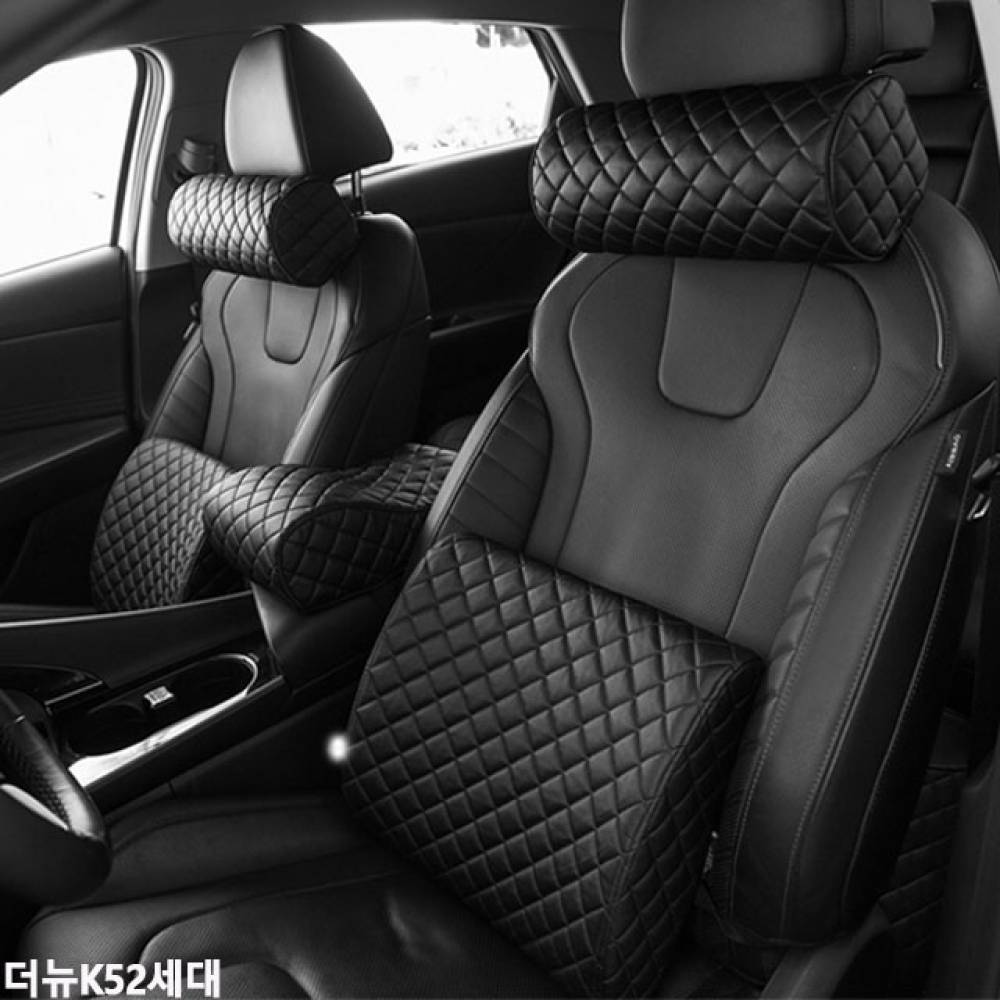 더뉴K52세대 메모리폼 가죽쿠션 자동차쿠션 리무진엠보