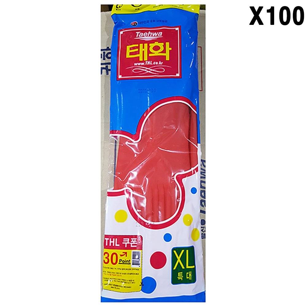 FK 고무장갑(특대 빨간 태화)X100