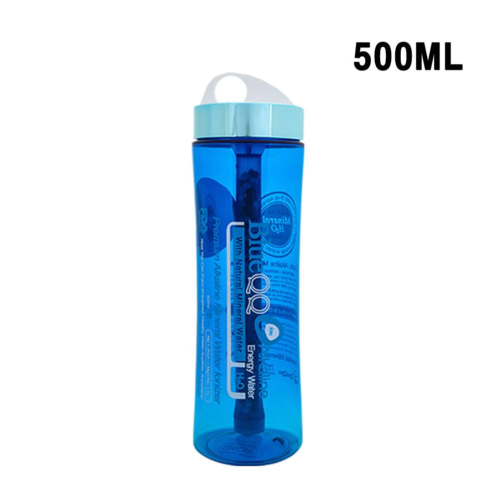 블루큐큐텀블러500ml 흡수가빠른 알칼리수 미네랄워터 여행용 휴대용 등산 낚시 자전거 필라테스
