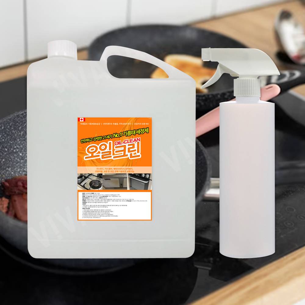 오일크린4L공병1개 기름때싹 끈적이는주방 주방용품 주방기기 기름때청소제