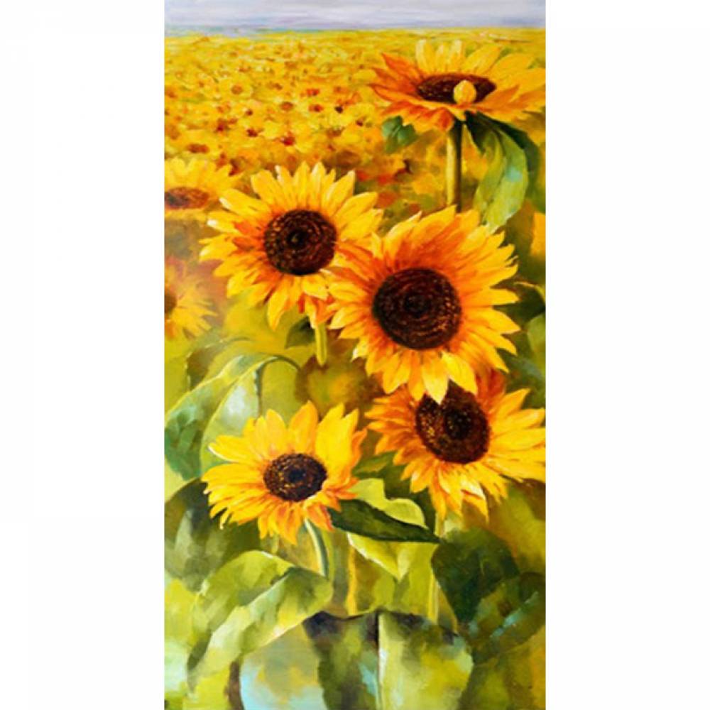 만개 해바라기 (패브릭) 보석십자수 40x75