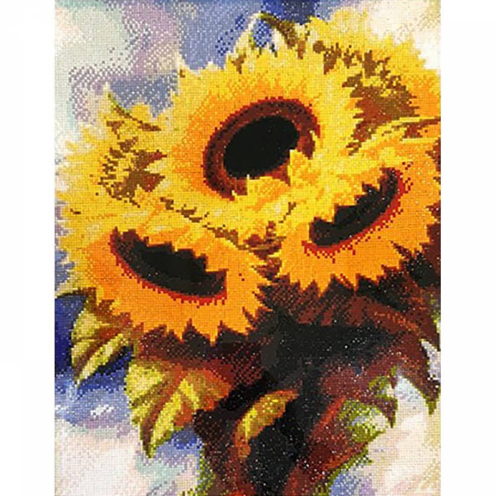 명화 해바라기 2 (패브릭) 보석십자수 사각 40x50