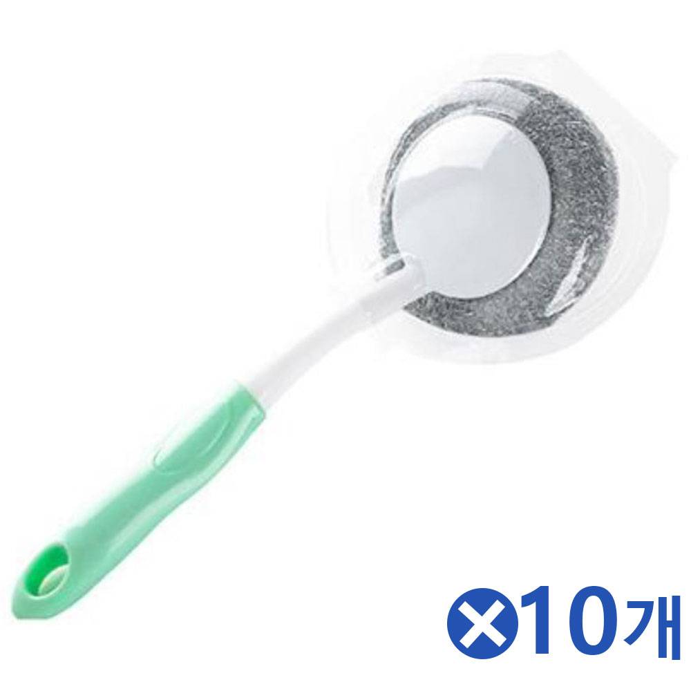 손잡이형 다용도 청소솔 철수세미-색상랜덤x10개