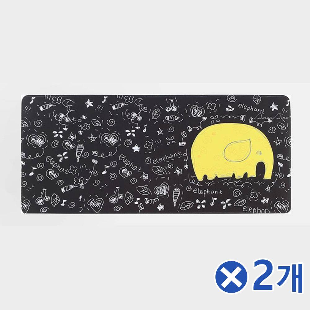 논슬립 코스모 롱 마우스패드 90x40cm-코끼리x2개