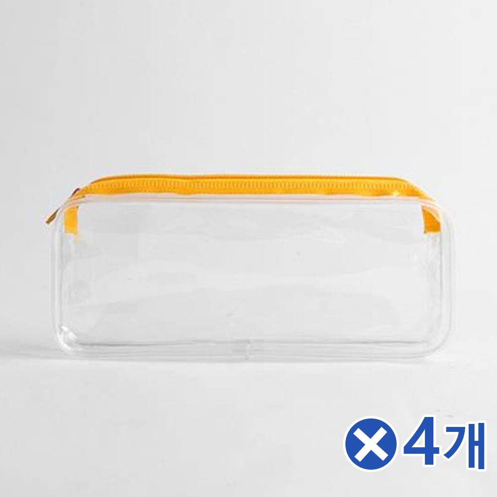 컬러라인 다용도 투명파우치 5p-색상랜덤x4개 여행용