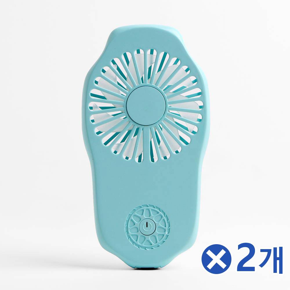 휴대용 LED 미니 선풍기-색상랜덤x2개 미니선풍기