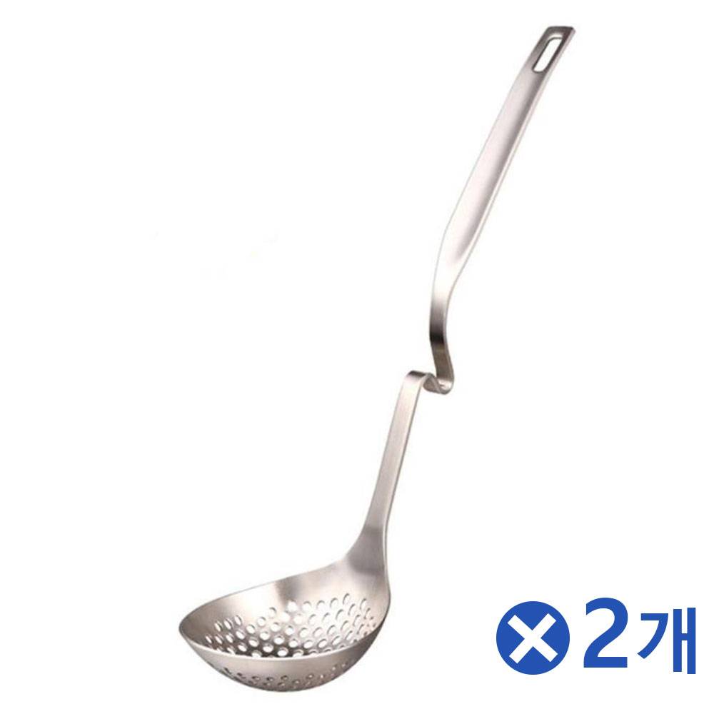냄비거치 웨이브형 구멍국자x2개 대형국자 요리국자